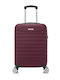 Quasar Line Kabinenreisekoffer Hartschalen Burgundy mit 4 Räder Höhe 55cm