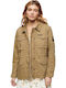 Military M65 Κοντό Γυναικείο Μπουφάν για Χειμώνα Classic Tan Brown