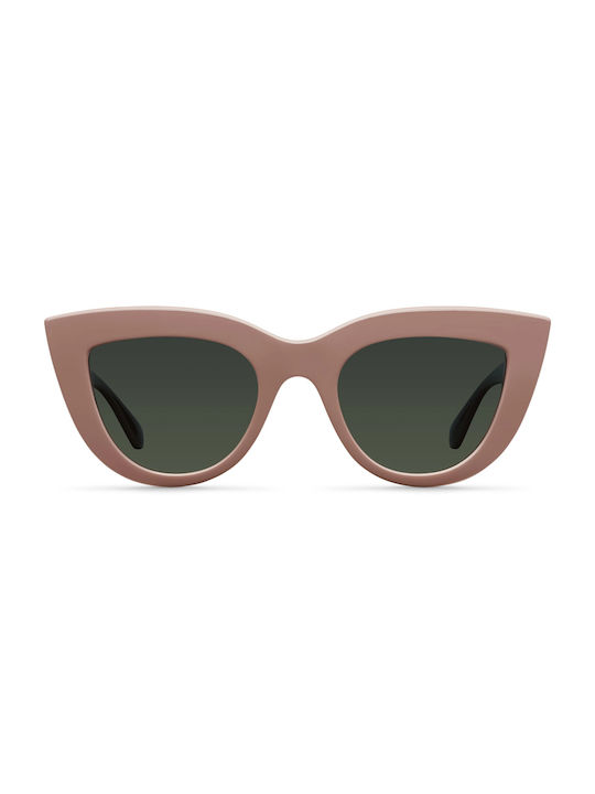 Meller Karoo Women's Sunglasses with Pink Plastic Frame and Green Lens KA-GREYBROWNOLI