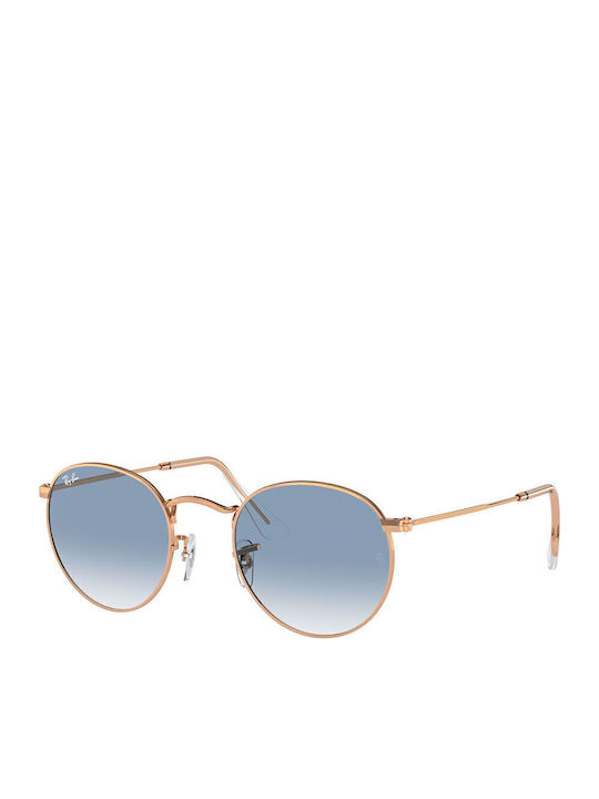 Ray Ban Round Metal Unisex Sunglasses with Rose...