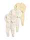 Mamas & Papas Set Body pentru Bebeluși Mânecă lungă Yellow 3buc
