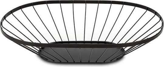Nava Fruitieră Metalic Negru 40x25.5x8.5buc Nava Fruitieră Metalic Negru 40x25.5x8.5buc