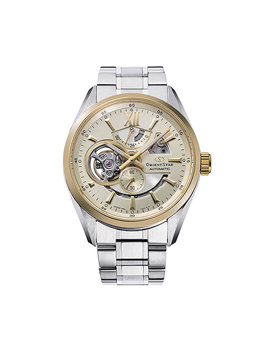 Orient Contemporary Ανδρικό Ρολόι 42mm Αυτόματο Ασημί