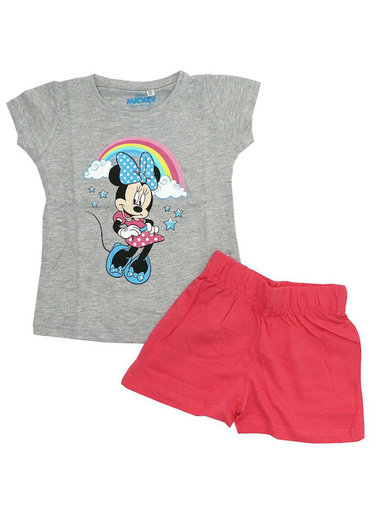 Disney Pijama pentru copii De vară De bumbac Gri Minnie Mouse