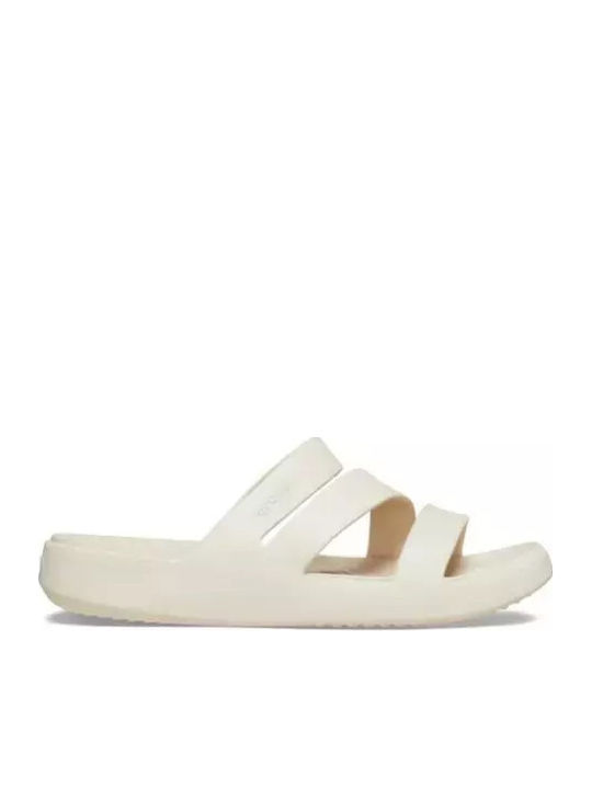 Crocs Strappy Damen-Flip-Flops in Beige Stil