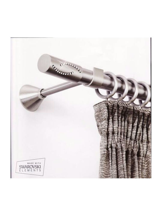 Curtain wood Vanilia Φ25 Inox By Aslanis Dimensions (160cm), Properties (single)