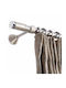 Metallic curtain rail Aslanis Home Titan Φ25mm Satin Nickel - With second tube Ø20 | 160 Cm