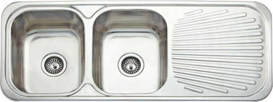 Eco 33150045 Ένθετος Inox Μ118xΠ48cm Ασημί