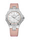 Edox Γυναικείο Ρολόι 38mm Μπαταρίας με Ασημί Δερμάτινο Λουράκι