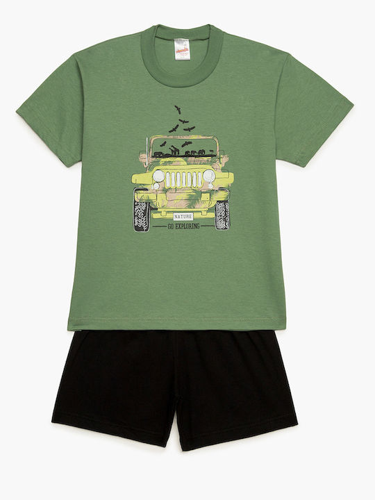 Minerva Kids Pyjamas Summer Cotton GREEN