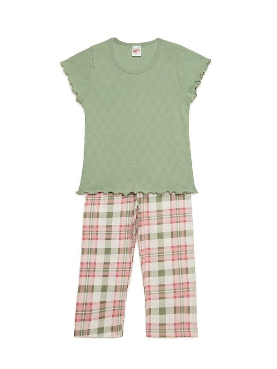 Minerva Kids Pyjamas Summer Cotton GREEN