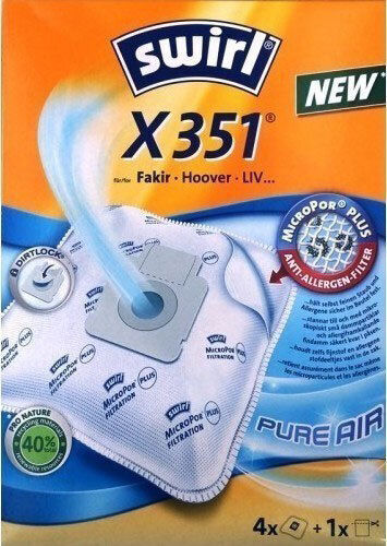 Swirl X351/4 Σακούλες Σκούπας 5τμχ Συμβατή με Σκούπα Hoover