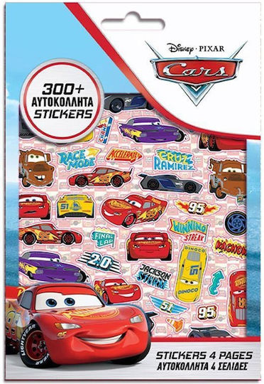 388663 Self-adhesive Disney Cars Block 300 pcs, 14,5x21,5 cm Set of 6 pcs