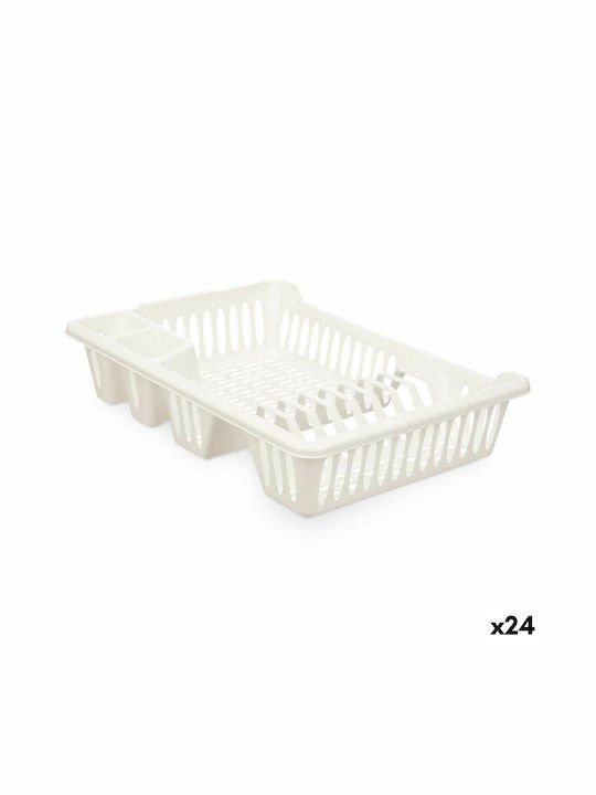 Kinvara Organizator pentru chiuveta de bucătărie din Plastic în Culoarea Alb 40x8x29.5cm