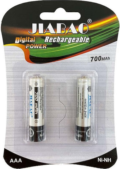 Επαναφορτιζόμενες Μπαταρίες AAA Ni-MH 700mAh 2τμχ