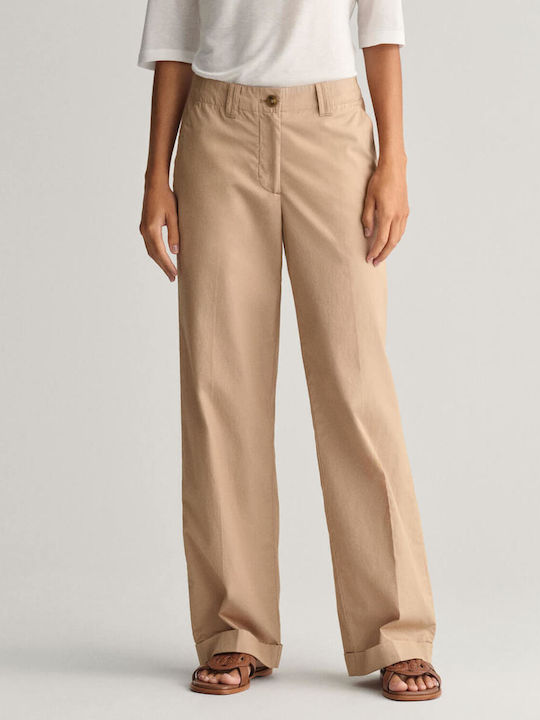 Gant Women's Cotton Trousers Brown