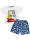 Disney Kids' Pajamas Summer Blue Cars