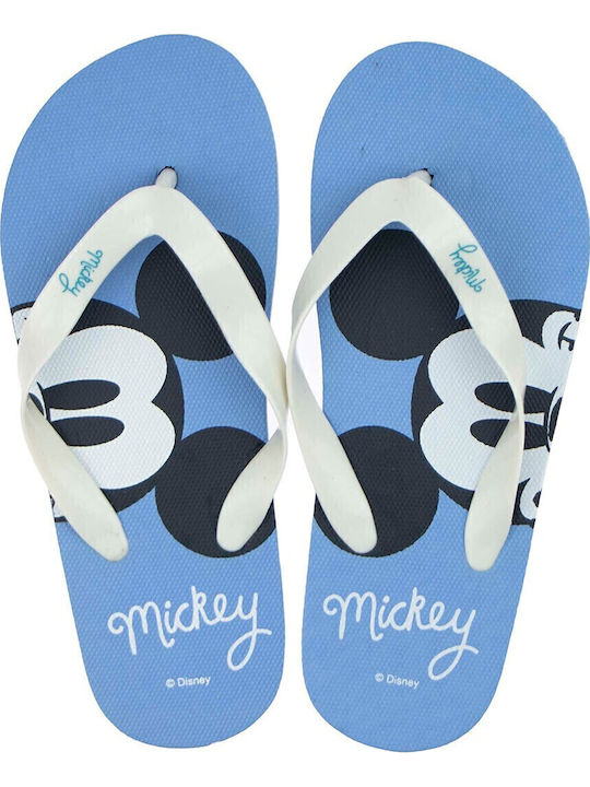 Kids' Flip Flops Mickey White Mouse