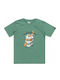 Quiksilver 'One Last Surf' Детска Момчешка Тениска Eqbzt04728-gmp0 (gmp0/Frosty Spruce)