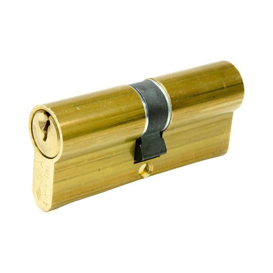Cisa Κύλινδρος Κλειδαριάς Logo Std 60mm (30-30) με 5 Κλειδιά Χρυσός