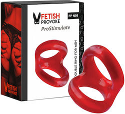 Penis Ring, Double, Red
