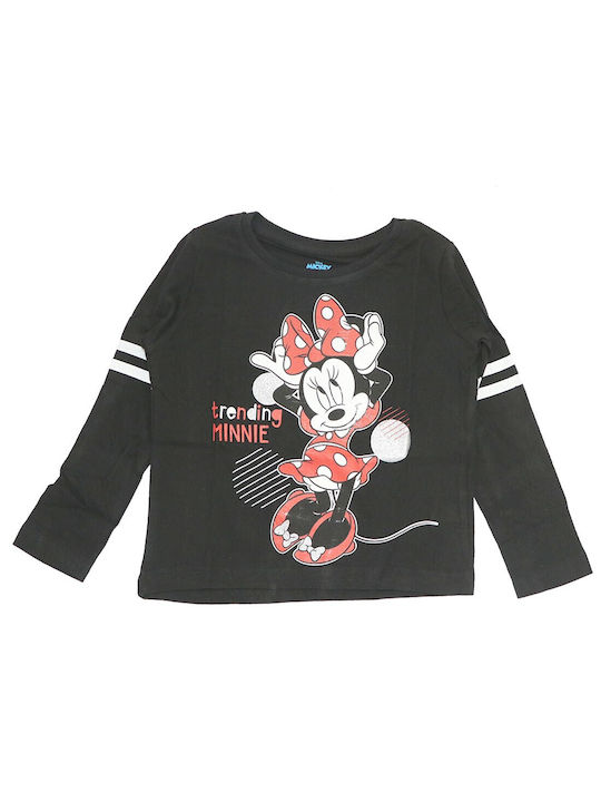 Disney Kinder Shirt Langarm Schwarz
