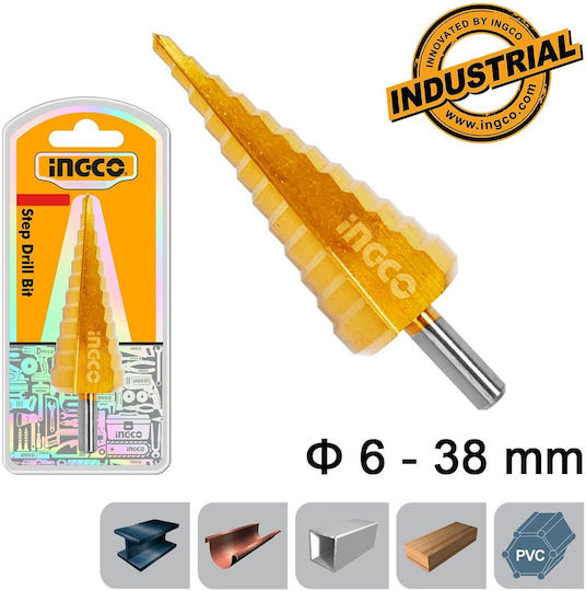 Step Drill Bit 6-38 mm Aksds63803 Ingco Ingco