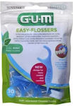 Gum Easy-flossers 890 Ață dentară cerată cu aromă de mentă și mâner 50 buc.