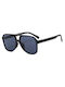 Techsuit Unisex Γυαλιά Ηλίου με Μαύρο Σκελετό και Μαύρο Polarized Φακό