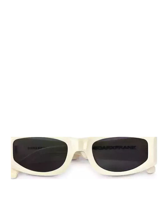Oscar & Frank Garden Grove Damen Sonnenbrille mit Weiß Kunststoff Gestell und Gray Linse GARDENGROVE/072CR/53/21