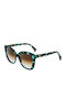 Etnia Barcelona Women's Sunglasses with Brown Tartaruga Plastic Frame and Brown Gradient Lens