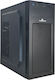 Powertech PT-1168 Midi Tower Computer Case Black