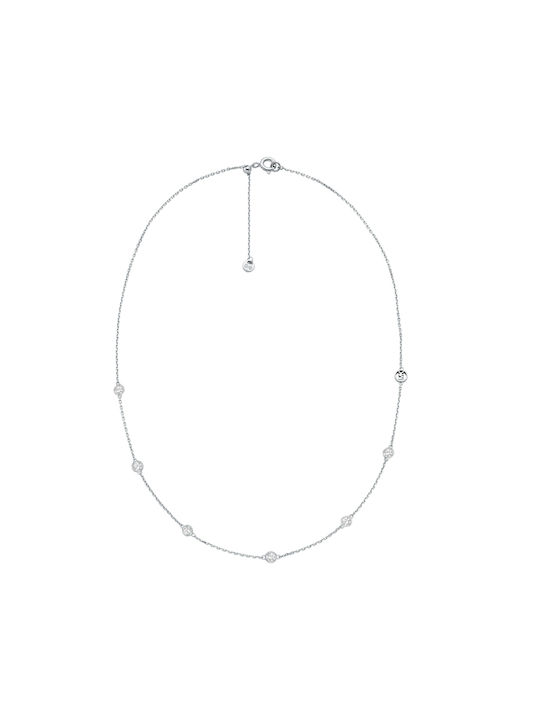 Michael Kors Brilliance Halskette aus Silber mit Perlen & Zirkonia