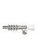 Anartisi Metallisch Vorhangstange Ionic Doppel mit Schiene Φ25mm 160cm Silber