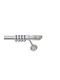 Anartisi Metallic Curtain Pole Inox Double with Rail Φ25mm 160cm Blue