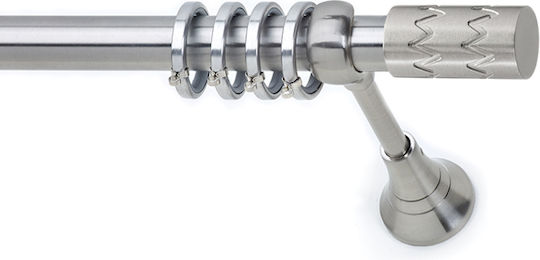 Anartisi Metallisches Vorhangstangen S22 Double mit Stange Φ25mm 160cm Nickel Satin