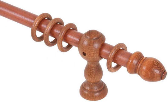 Ramino Lemn Galerie pentru perdele Simplu Φ30mm 240buc Cireșe