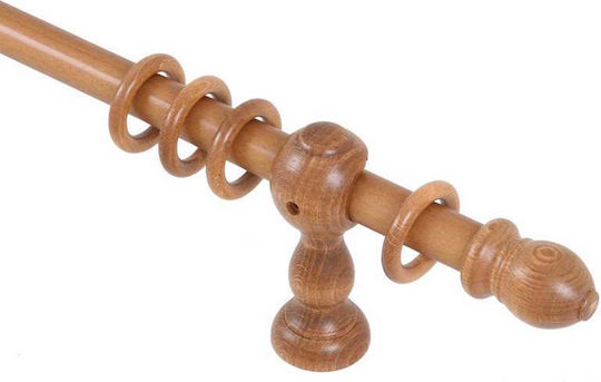 Ramino Lemn Galerie pentru perdele Simplu Φ30mm 140buc Cerneală