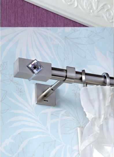Aslanis Home Металик Корниз Caldera Crystal Φ25мм 180бр Сребрист