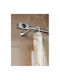 Aslanis Home Μεταλλικό Κουρτινόξυλο Movie Crystal Μονό Φ30mm 220εκ. Ασημί
