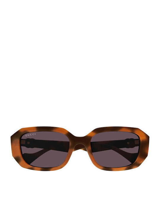 Gucci Damen Sonnenbrille mit Braun Schildkröte ...