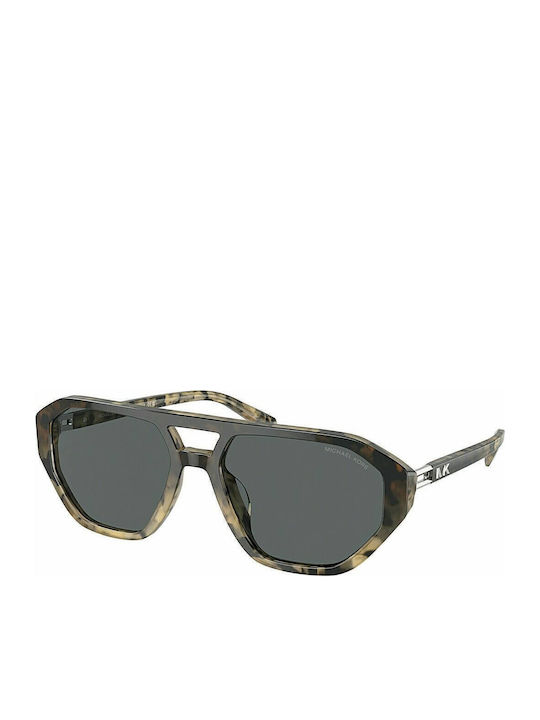 Michael Kors Zurich Men's Sunglasses with Brown Tartaruga Plastic Frame and Gray Lens