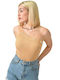 Potre Women's Blouse with One Shoulder Beige