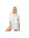 Potre Damen Bluse Kurzärmelig White