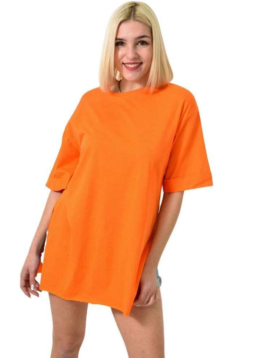 Potre Feminin Oversized Tricou orange
