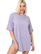 Γυναικείο Oversized T-shirt Λιλά