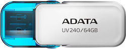 Adata Uv240 64GB USB 2.0 Stick Λευκό