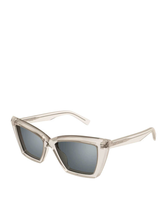 Ysl Women's Sunglasses with Beige Plastic Frame...