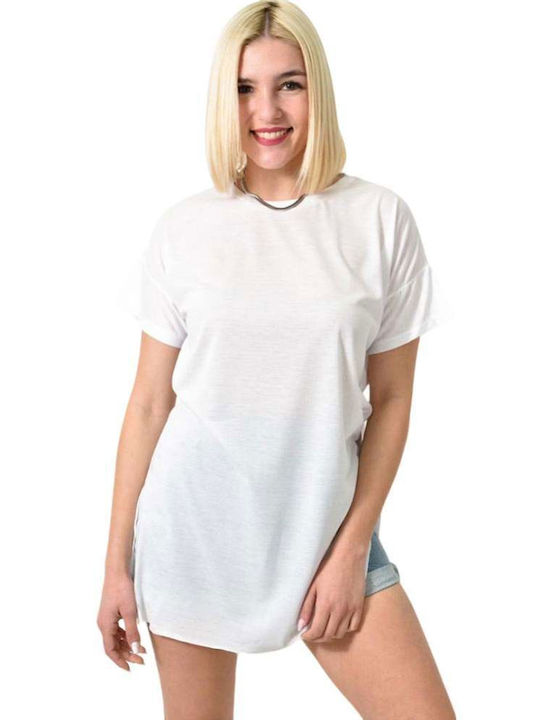 First Woman Women's Blouse Short Sleeve White