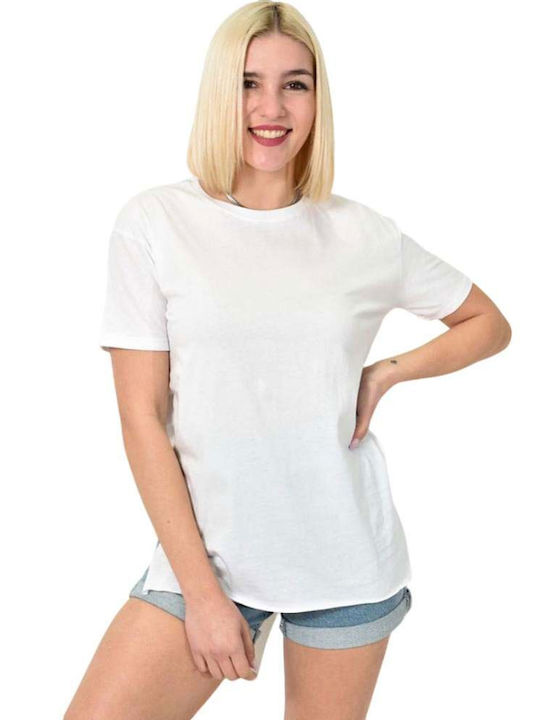 First Woman Γυναικείο Oversized T-shirt Λευκό